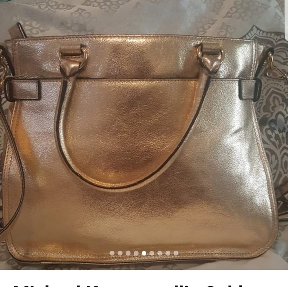 Metallic Gold Michael Kors Large Satchel - Picture 2 of 12